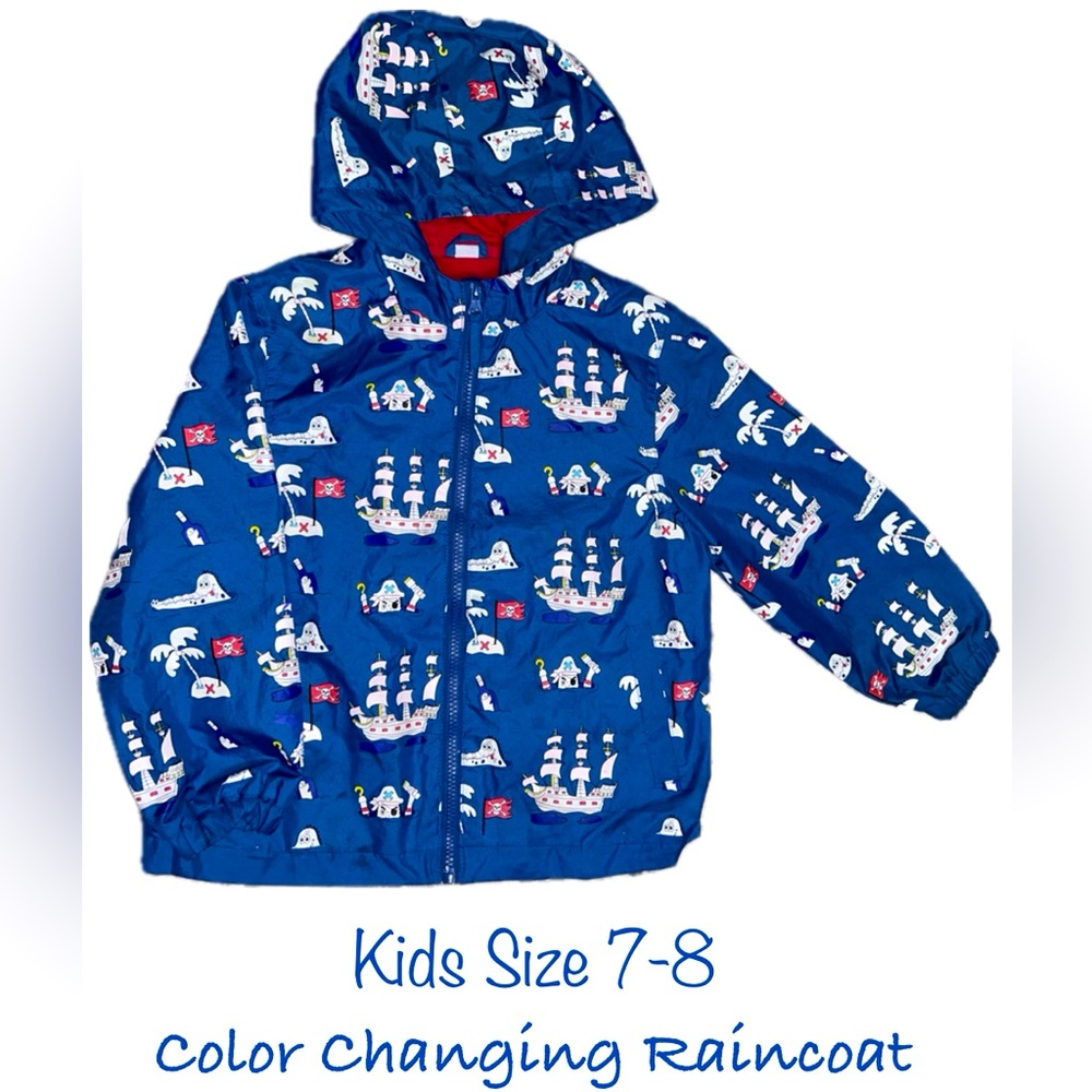 Boys size 7-8 Color Changing Raincoat